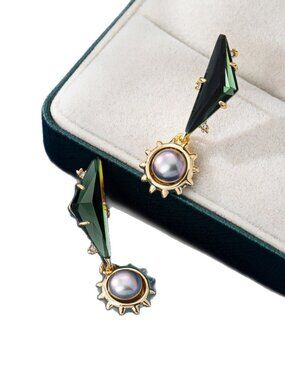 Alexis Bittar Gemstone Pearl Collection Stud Earrings